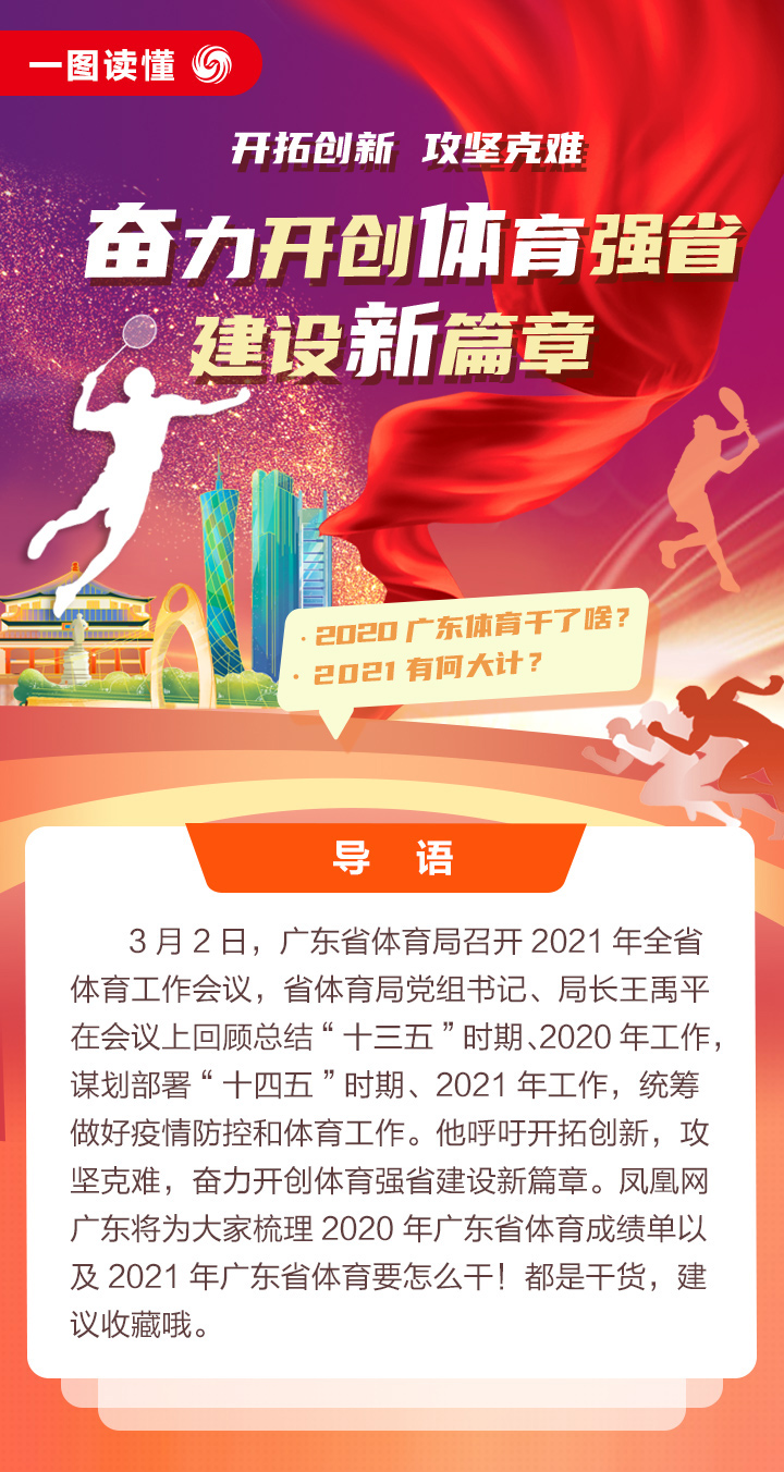 2020广东体育干了啥？2021有何大计？凤凰带你一图读懂体育工作亮点