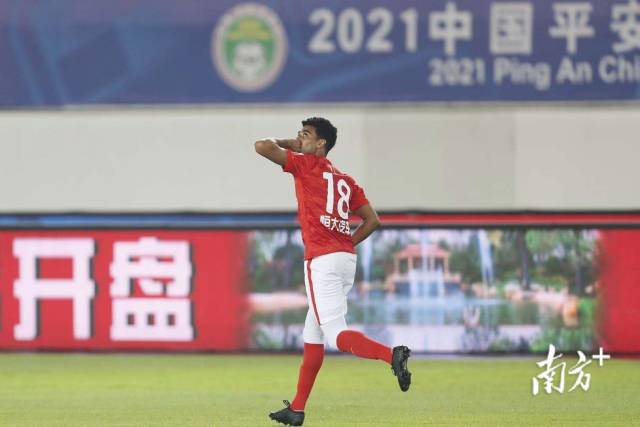 阿兰打进了2021赛季中超联赛的第一球