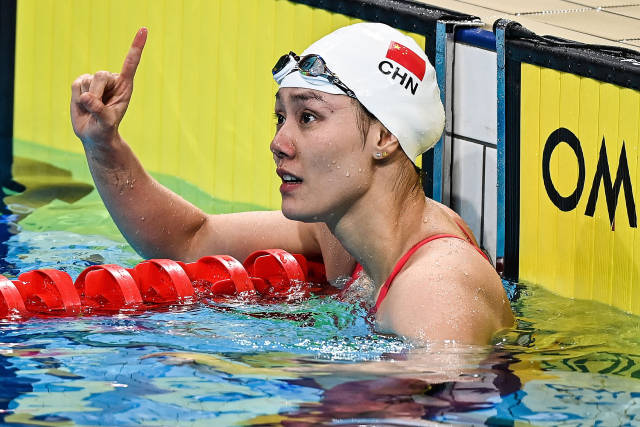 刘湘在陕西全运会中打破女子50米自由泳亚洲纪录。 刘湘在陕西全运会中打破女子50米自由泳亚洲纪录。