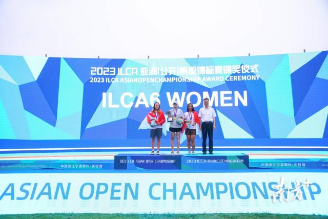 2023ILCA亚洲（公开）帆船锦标赛，陈佳铭在帆船女子ILCA6级比赛中摘金。受访者供图 